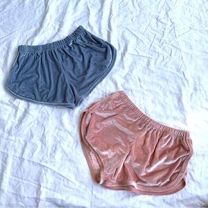 brandy melville velvet shorts bundle